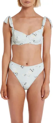 Produktbild von Zulu & Zephyr Damen Bügel Bikini Oberteil grün Blume UK8