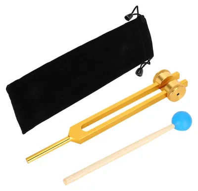 Image de Alliage d'aluminium 111 Hz fréquence diapason yoga méditation énergie avec marteauGold