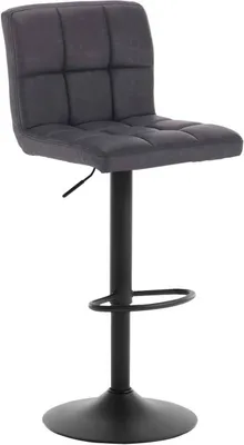 Produktbild von WOLTU Barhocker Tresenhocker mit Rückenlehne Kunstleder in Antiklederoptik, Anthrazit