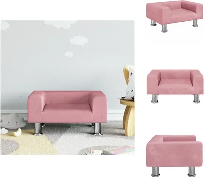 Produktbild von vidaXL Kindersofa Rosa 50x40x26,5 cm Samt -  Baby- & Kleinkindmöbel
