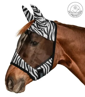Immagine prodotto di Maschera anti-mosche Waldhausen, motivo zebra, con protezione UV, taglia: XFull