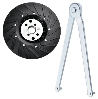Zdjęcie produktu dla Tarcza tnąca 115 mm, gwint 5/8-11, z kluczem do wymiany – do szlifierki kątowej