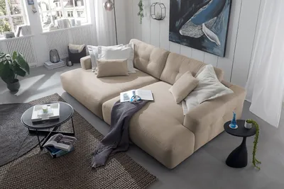 Produktbild von KAWOLA Big Sofa MIKA Feincord beige