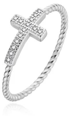 Image de Bague en argent avec zircone, modèle AGT-R71W