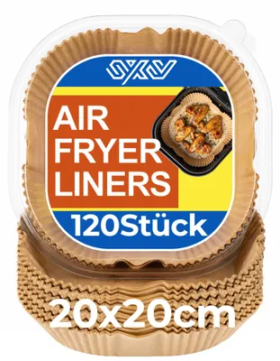 Productafbeelding van Airfryer Bakpapier 20 x 20 cm, 120 Stuks, Vierkant
