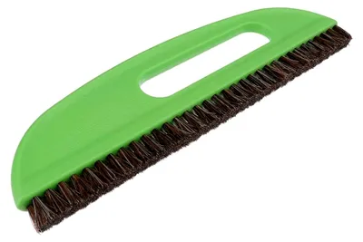 Produktbild von Tapezierbürste mit Kunststoffgriff und verdickten Borsten, drei Borstenreihen, Blasenentferner für Tapeten, Wandbehandlungstool