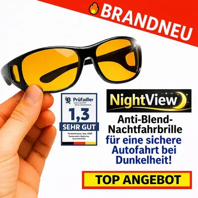Produktbild von NightView™ Anti-Blend Nachtfahrbrille für eine sichere Autofahrt bei Dunkelheit!