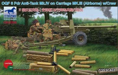 Produktbild von BRONCO CB35168 OQF 6 Pdr Anti-Tank Mk.IV on Carriage Mk.III (AB)