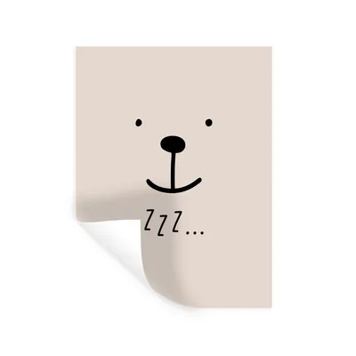 Produktbild von MuchoWow® Wandtattoo Wandsticker Wandaufkleber Zitate - Kinder - Zzz... - Sprüche - Kinder - Baby 60x80 cm Selbstklebend und Repositionierbar - Repositionierbar - Wasser abweisend