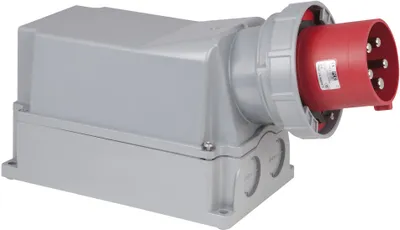 Produktbild von PCE CEE 125 A/400 V 5P Wandhalterung - Stecker Rot