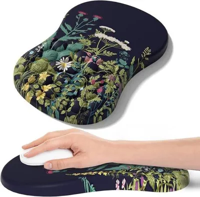 Productafbeelding van Ergonomische Muismat met Traagschuim Polssteun voor Pijnverlichting en Comfort