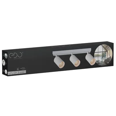 Image de Spot plafonnier MALGA 3 blanc 3-flamme 3x GU10 EDO777401 EDO