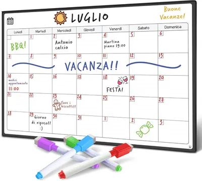 Produktbild von Magnetisches Whiteboard Kalender, trocken abwischbar, 30x40 cm, für die Küche