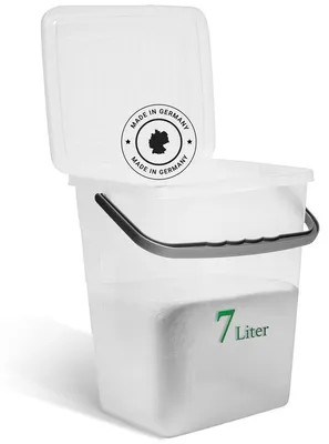 Produktbild von Novaliv Waschmittelbox mit Deckel 7 Liter I Transparent I 23,5 x 18 x 26,5 cm I Box Waschpulver Aufbewahrungsbox mit Henkel Waschmittel Aufbewahrung Waschmittelbehälter Waschpulverbehälter