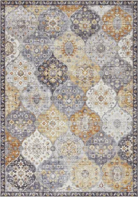 Zdjęcie produktu dla Dywan orientalny do salonu 80x150cm, płasko tkany wielokolorowy wzór