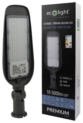 Immagine prodotto di Lampione in alluminio da 150W con regolazione angolare IP65 colore freddo Ecolight EC79909