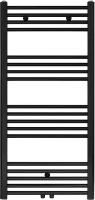 Produktbild von Badheizkörper - Mittelanschluss Schwarz Matt Gebürstet - 1200 x 600 (HxB)- 616W