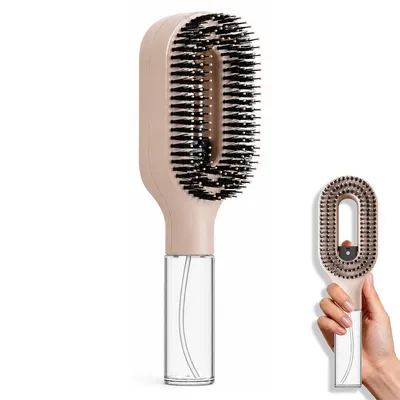 Produktbild von Sprühbürste mit Sprühfunktion 55 ml, Entwirrbürste mit Nylon- & Borsten, Anti-Frizz Haarbürste für Locken, Wellen & glatte Haare