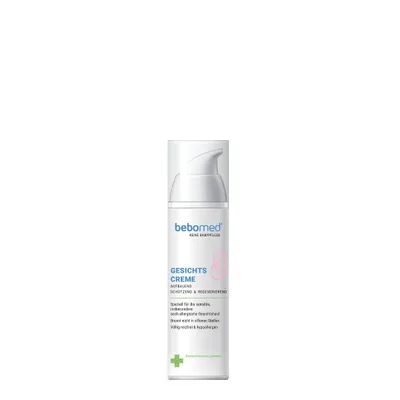 Produktbild von bebomed Gesichtscreme – für sensible Haut, gegen Rötungen, Juckreiz & zur Regeneration. Ideal bei Neurodermitis & Psoriasis.