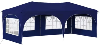 Image de Tente de fête pop-up 575 x 288 x 245 cm Bleu Tissu Oxford