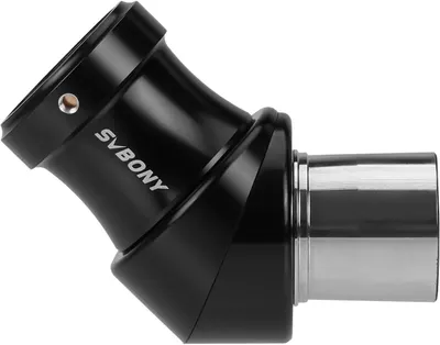 Image de Svbony SV222 Adaptateur diagonal, Miroir zénithal 1,25", Prisme diagonal 45° en métal avec bague de pression en laiton, Accessoires pour télescopes pour observations astronomiques