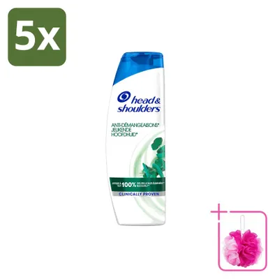 Zdjęcie produktu dla 5 x Szampon Head & Shoulders przeciw łupiezu, dla skóry głowy skłonnej do swędzenia, 285 ml - zestaw ekonomiczny - 5 sztuk