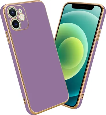 Immagine prodotto di Cadorabo custodia protettiva per Apple iPhone 12 custodia in viola telefono cellulare custodia TPU silicone fotocamera protezione custodia