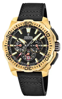 Produktbild von Festina Herrenuhr Chrono Bike Armbanduhr Leder schwarz UF20728/3