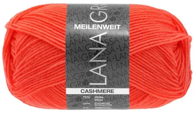 Produktbild von Lana Grossa - Meilenweit 4-fach 50g Cashmere 0067 leuchtendorange