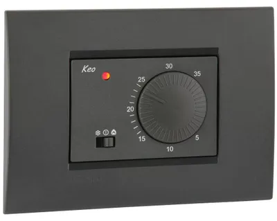 Produktbild von KEO-B Unterputzthermostat Drehknopf batteriebetrieben