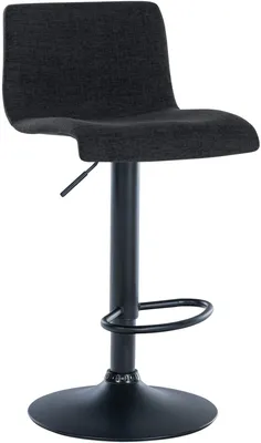 Produktbild von CLP Barhocker Branford höhenverstellbar und 360 drehbar schwarz Material Stoff