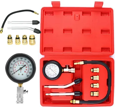 Produktbild von YUENFONG Tester kompresie Štandardný automobilový kompresný tester 0-20 bar alebo 0-300 psi Benzínová testovacia súprava na meranie kompresie motocykla
