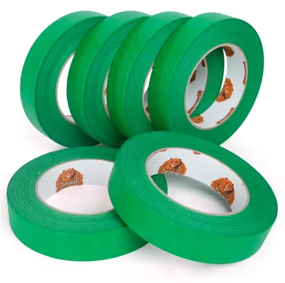 Image de Solidchoice - Ruban de masquage vert, 24 mm x 55 m, lot de 6 rouleaux, idéal pour la peinture et les travaux de rénovation