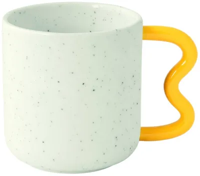 Immagine prodotto di Tazza in porcellana colorata in modo creativo, bianco e giallo