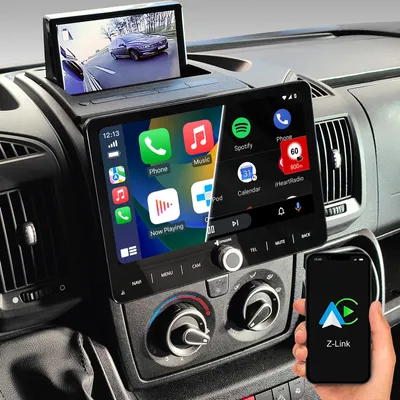 Produktbild von 10,1 Zoll Autoradio Navi für FIAT Ducato Citroën Jumper II Peugeot Boxer II Wireless Carplay Android Auto .de PRO-Echtzeit-Warnungen