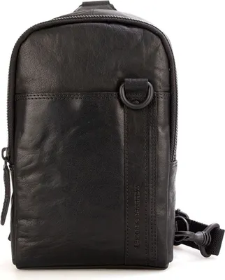 Produktbild von SPIKES & SPARROW Leder Sling Bag Umhängetasche Bronco Slingbag Black schwarz