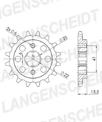 Produktbild von Ritzel Supersprox 525 - 14Z CST-293:14|grobverzahnt 22,0/25,0