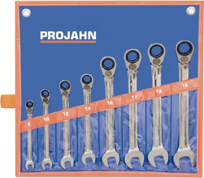 Produktbild von Projahn GearTech Satz umschaltbar in Rolltasche 8-tlg. 8 - 10 - 12 - 13 - 16 - 17 - 18 - 19 mm
