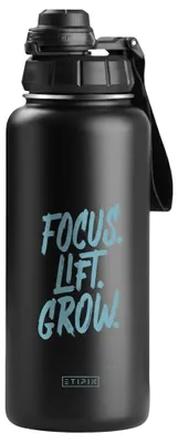 Produktbild von Wasserflasche Thermosflasche für das Fitnessstudio Sport Edelstahl Schwarz 950 ml