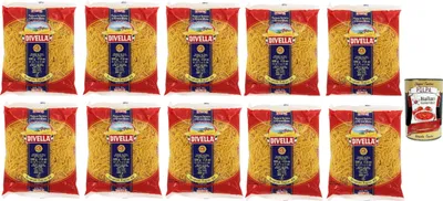 Produktbild von 10x Divella Spaghetti Tagliati N. 69 Hartweizengrieß Pasta Italienische Nudeln 500g Packung + Italian Gourmet Polpa di Pomodoro 400g Dose