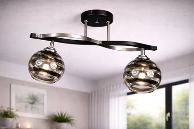 Zdjęcie produktu dla Euro-Lamp Lampa Sufitowa KOSMO 2 czarny 2x60W PRODUCENT