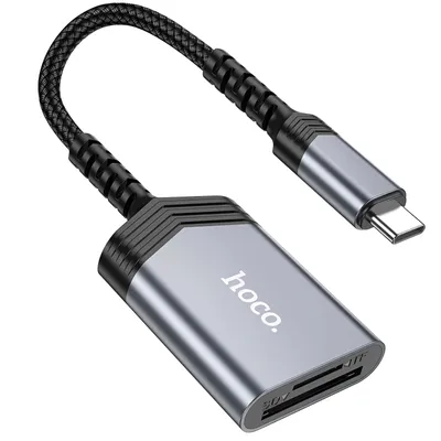 Obrázek produktu pro Hoko, čtečka karet USB-C pro kartu SD + Micro SD (2TB), šedá