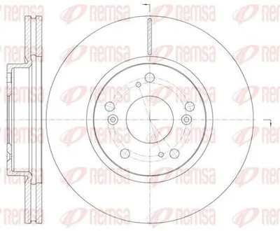 Produktbild von 2x REMSA Bremsscheibe 6986.10 vorne für HONDA CIVIC VIII Hatchback (FN FK)