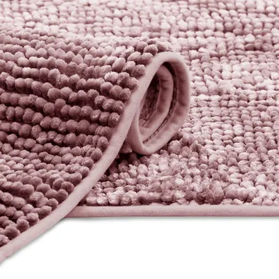 Produktbild von Badematte Badteppich WC Matte Badvorleger Duschvorleger Badezimmer rutschfest 50x70 cm Mauve