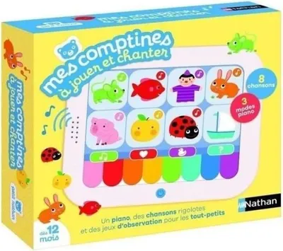 Zdjęcie produktu dla Interaktywna Gra Muzyczna z Piosenkami Nathan, 8 Rymowanek, Pianino