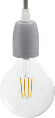 Image de Kit de douille E27 Creative-Cables en porcelaine - Gris