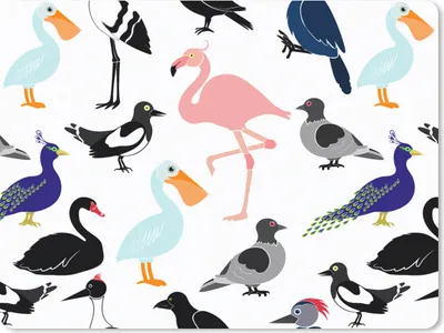 Produktbild von MuchoWow® Mauspad Mousepad Muster - Vogel - Flamingo 23x19 cm - Mousepads - Maus Mat - Pad - Mausunterlage - Schreibtischunterlage - Mauspad