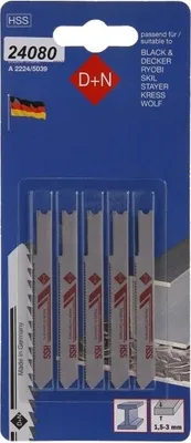 Produktbild von Stichsägeblatt B&D 5Stk 50mm/1mm, HSS, 11012