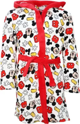 Produktbild von Disney Mickey Maus Kinder Mikrofaser Hausmantel Bademantel – Bunt / 110/116