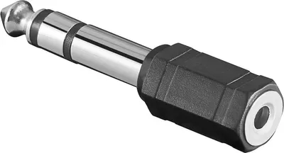 Image de Allteq ALTQ-JACK-B-ADAP-004, 3,5 mm, 6,3 mm, noir